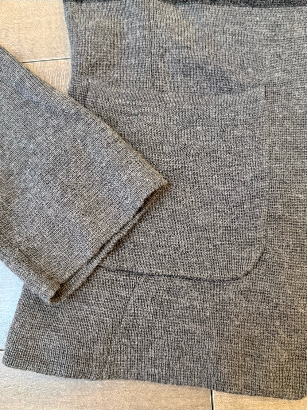Fenn Wright Manson Womens Large Knit Cardigan Grey Colorblock Button Front - Picture 3 of 7